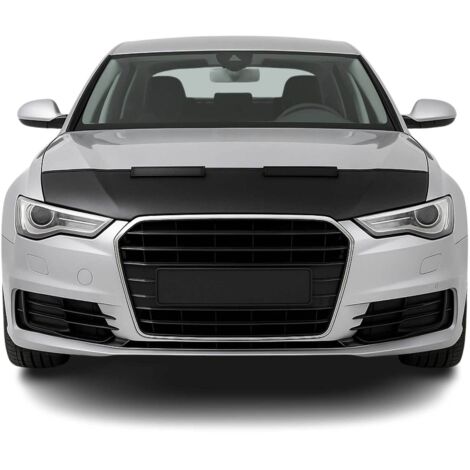 Protège Capot compatible avec Audi A6 C7 2011 à 2021, Bra de Capot Protection, Noir