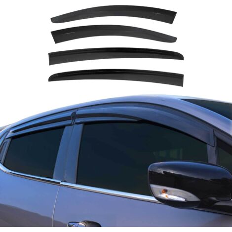 Déflecteurs de Vent Pluie d'air Compatible avec Ford Focus 2019-2023 SD Acrylique Noir 4Pcs