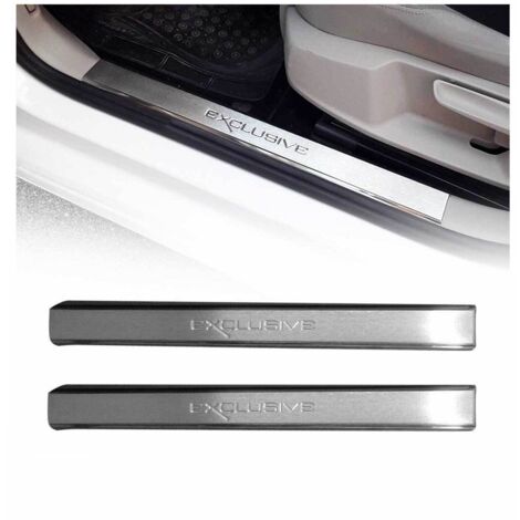 OMAC Couverture de Seuil de porte Compatible avec VW Golf V VI VII 2003-2019 inox chromé Exclusive 2Pcs