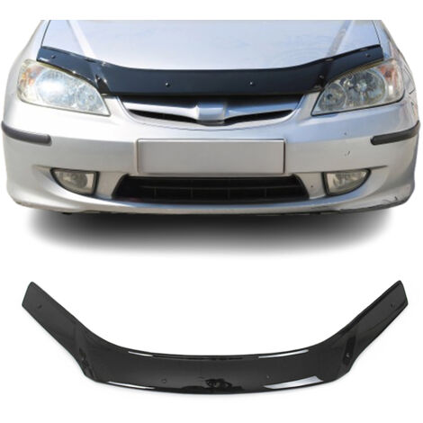 Deflecteurs d'air Capot de Voiture pour Honda Civic 2002-2006 Acrylique Noir