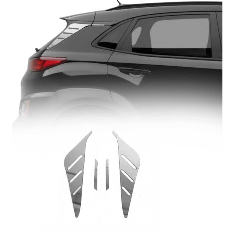 OMAC Couvercle Aile becquet latéral fenêtre arrière pour Hyundai Kona 2017-20 INOX chromé (1/5)