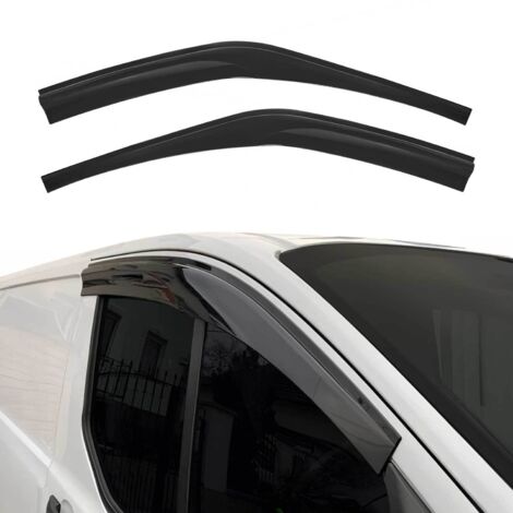 Déflecteurs De Vent Pluie d'air Compatible avec Ford Transit 2014-2017 2pcs Acrylique Noir (1/5)