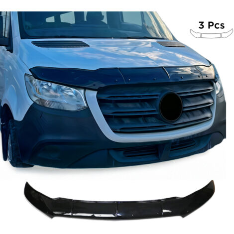 Deflecteurs d'air capot de voiture Protection pour Mercedes Sprinter W907 2018-2026 Acrylique foncé Noir (1/4)
