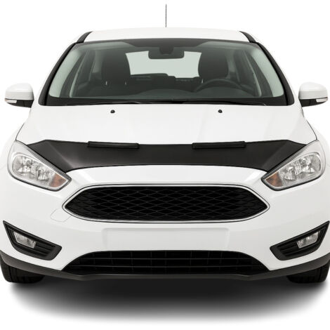 Protège Capot compatible avec Ford Focus 2016 à 2018, Bra de Capot Protection, Noir (1/5)
