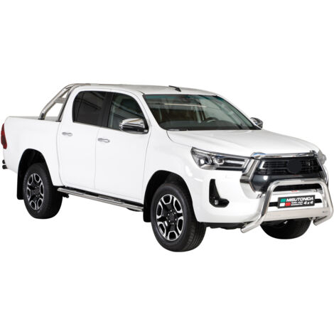 Pare-buffle Avant pour Toyota Hilux 2021-2026 63mm en Acier Inoxydable Argent