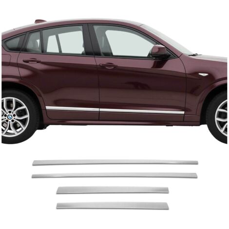 Garniture baguette de porte latérale pour BMW X4 F26 2014-2018 inox Chromé 4pcs