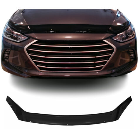 Deflecteurs d'air capot de voiture Protection pour Hyundai Elantra 2015-2017 Acrylique foncé Noir (1/5)