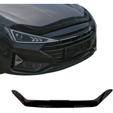 Deflecteurs d'air capot de voiture Protection pour Hyundai Elantra 2017-2021 Acrylique foncé Noir (1/5)