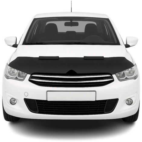 Protège Capot Compatible avec Citroen C-Elysee 2012-2024 Masque de voiture vinyle Noir (1/5)