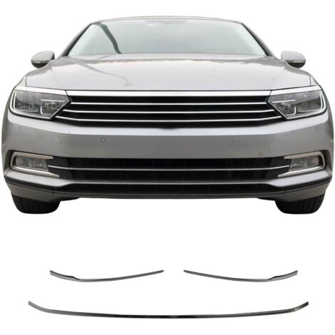 Moulure de Pare-chcos Devant pour VW Passat B8 2015-2019 acier inox foncé 3Pcs (1/5)