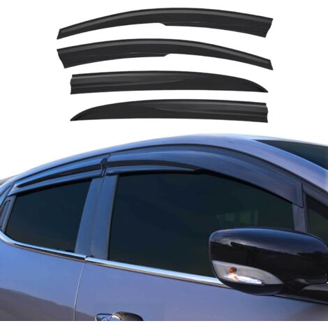 Déflecteurs de Vent Pluie d'air Compatible avec Hyundai i20 2008-2015 HB Acrylique Noir 4X (1/5)