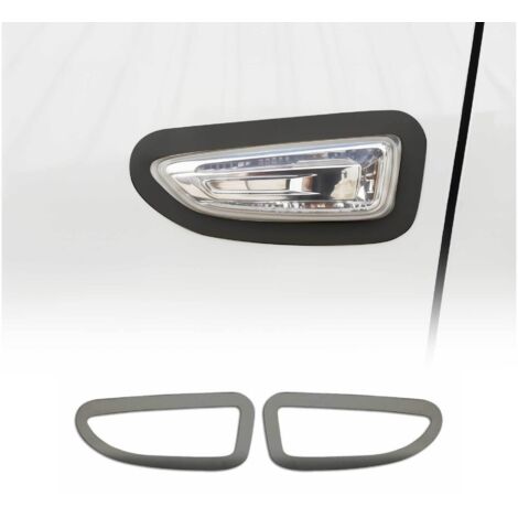 Cadre de Clignotant latéral pour Opel Astra J 2010-2015 en acier inox Foncé 2Pcs (1/5)