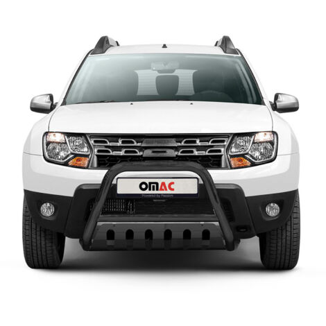Pare-Buffle Avant Pour Dacia Duster mk1 2010-2017 en acier inoxy Noir