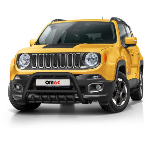 Pare-Buffle Avant Pour Jeep Renegade 2014-2018 Acier Inoxy Noir