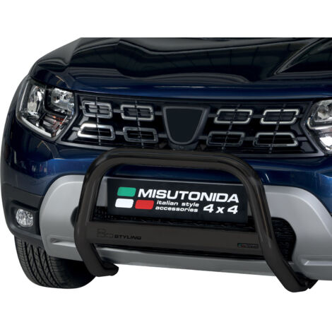 Pare-buffle Avant pour Dacia Duster 2021-2026 63mm en Acier Inoxydable Noir