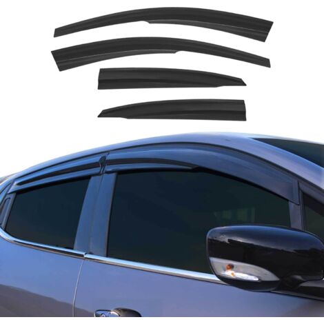 Déflecteurs de Vent Pluie d'air Compatible avec Ford Focus 1998-2004 en Acrylique Noir (1/5)