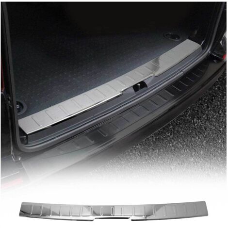 Protection Seuil de Coffre Compatible avec VW Transporter T6 2015-2024 Acier Brillant (1/5)