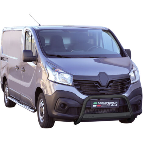 Pare-buffle Avant pour Renault Trafic 2014-2019 63 mm en Acier Noir