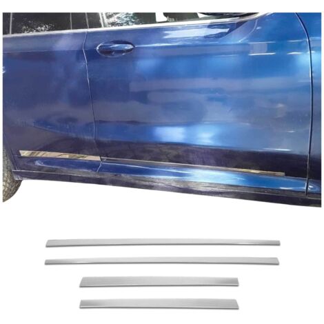 Garniture baguette de porte latérale pour BMW X4 G02 2018-2025 4Pcs inox Chromé