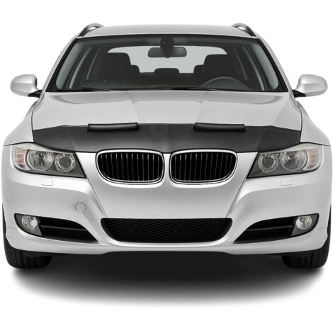 Protège capot Masque Compatible avec BMW Série 3 E90 E91 Berline Break 2004-08 vinyle Noir (1/5)