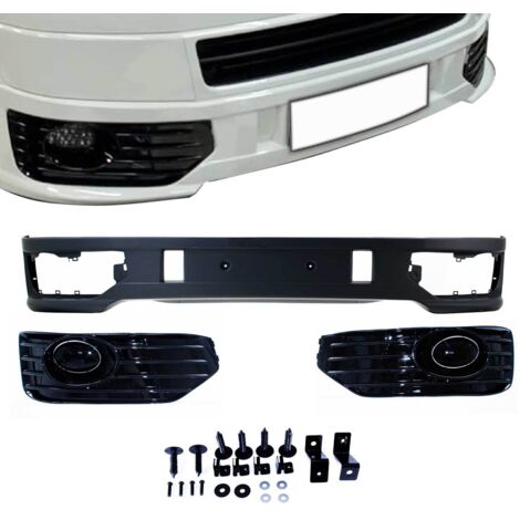 JOM Lèvre de spoiler avant convient pour Volkswagen T5 Facelift 2009-2015 ABS 3x (1/3)