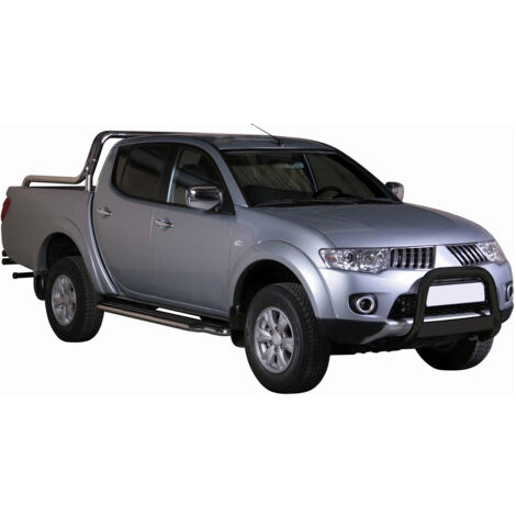 Pare-buffle Avant pour Mitsubishi L200 2010-2015 63 mm en Acier Noir