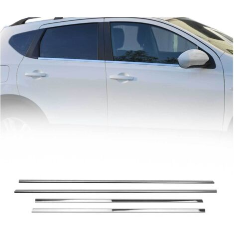 Garniture de Fenêtre pour Nissan Qashqai SUV 2006-2014 Acier Inox 4Pcs