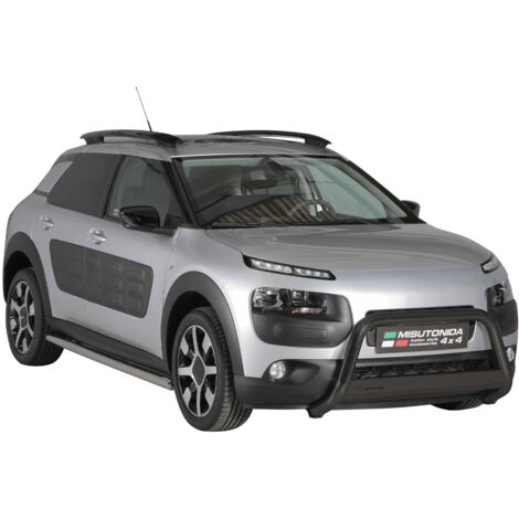 Pare-buffle Avant pour Citroen C4 Cactus 2014-2020 63 mm en Acier Noir