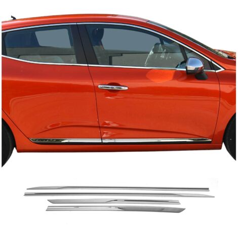 Garniture Baguette de porte latérale pour Renault Clio 2019-2023 acier inox 4Pcs