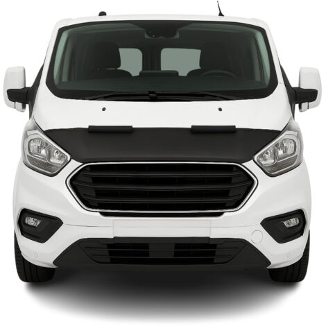 Protège Capot compatible avec Ford Transit Custom 2018 à 2023, Bra de Capot Protection, Noir (1/5)