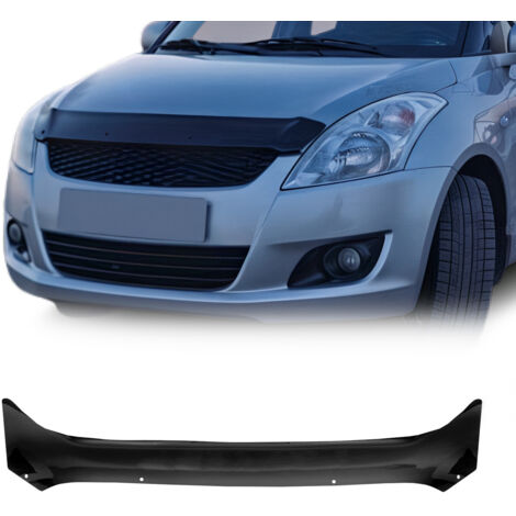 Deflecteurs d'air capot de voiture Protection pour Suzuki Swift 2010-2017 Acrylique foncé Noir