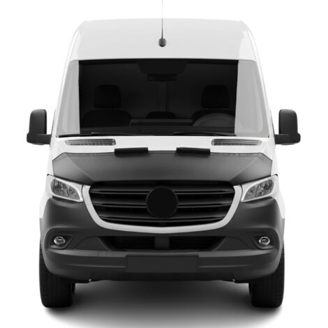 Protège Capot compatible avec Mercedes Sprinter W907 2018 à 2023, Bra de Capot Protection, Noir