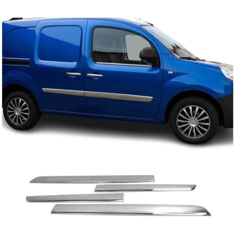 Garniture Baguette de porte latérale pour Renault Kangoo 2007-2021 inox 4Pcs