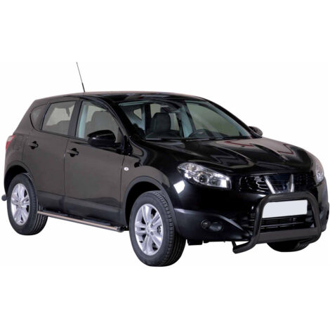 Pare-buffle Avant pour Nissan Qashqai 2010-2013 63 mm en Acier Noir