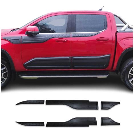 Habillage Moulures de carrosserie pour VW Amarok II 2023-2026 ABS Noir 6 Pcs (1/5)