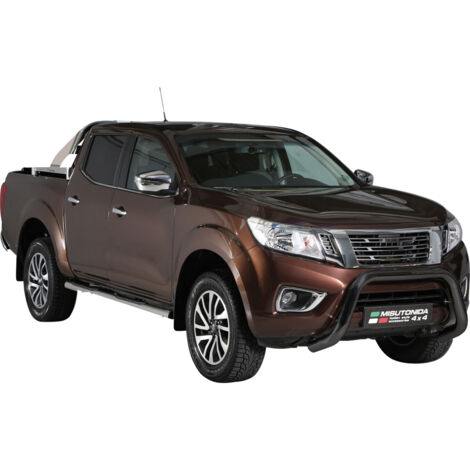 Pare-buffle Avant pour Nissan NP300 Navara 2016-2021 76 mm en Acier Noir