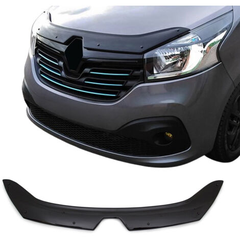 Déflecteur de Capot Compatible avec Renault Trafic 2014-2019 Pre-FL en Acrylique Noir