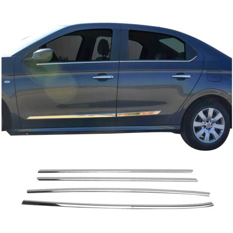 OMAC Garniture de Fenêtre pour Peugeot 301 Berline 2012-2026 Acier INOX 6Pcs