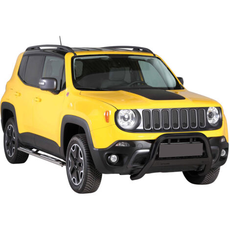 Pare-buffle Avant pour Jeep Renegade 2015-2025 63 mm en Acier Noir