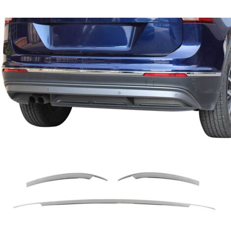 Garniture de Pare-chcos Arrière pour VW Tiguan 2016-2020 Pre-FL Acier INOX 3 Pcs