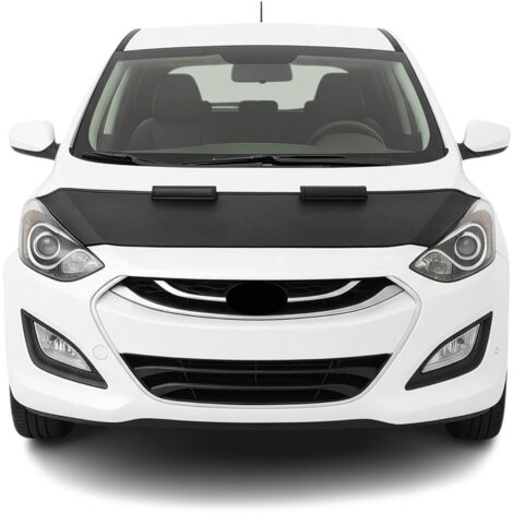 Protège Capot compatible avec Hyundai i30 2012 à 2017, Bra de Capot Protection, Noir (1/5)