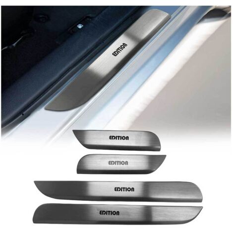 OMAC Couverture de Seuil de Porte pour Peugeot 3008 2016-2026 INOX chromé 4 Pcs