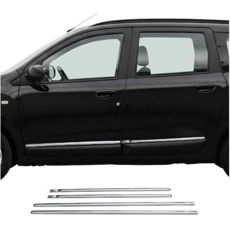 Garniture Baguette de porte latérale pour Dacia Lodgy en acier inoxydable 4Pcs