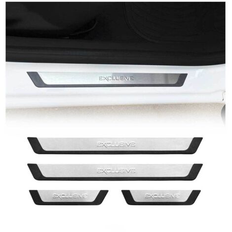 OMAC Couverture de Seuil de Porte Universel - Protection Seuil de Porte - Plinthe - Plaque de Pas de portière décorative - Garniture de Seuil de Porte 4 Pcs (1/5)