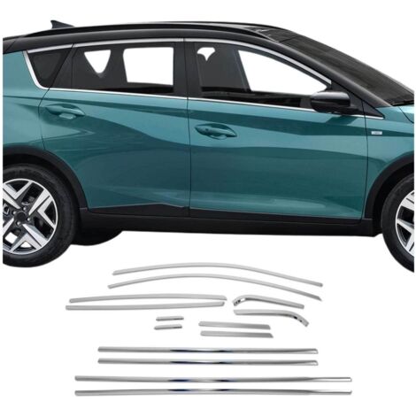 OMAC Garniture de Fenêtre pour Hyundai Bayon SUV 2021-2026 Acier INOX Brillant 14x (1/5)