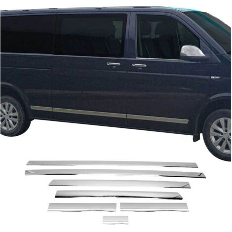 Baguettes de porte pour VW T6 T6.1 Transporter tout 2015-2024 L2 long chrome