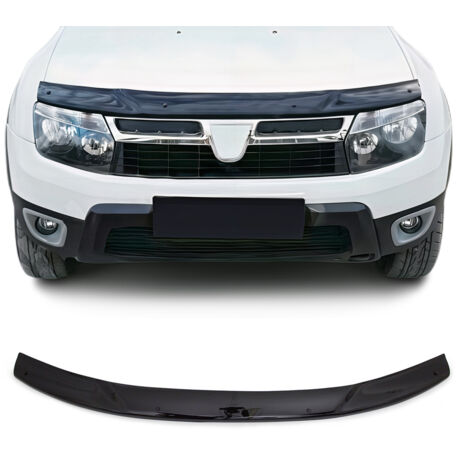 Déflecteur de Capot Compatible avec Dacia Duster 2010-2017 en Acrylique Noir (1/5)