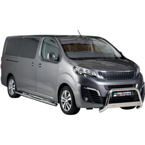 Pare-buffle Avant pour Peugeot Expert Traveller 2016-2026 63 mm en Acier Noir