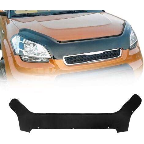 Deflecteurs d'air capot de voiture Protection pour Kia Soul 2009-2011 Acrylique foncé Noir (1/5)