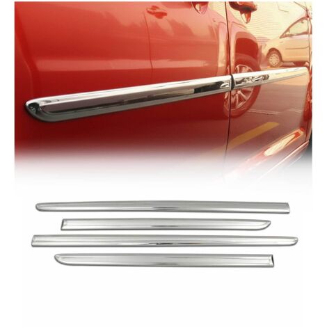 Garniture Baguette de porte latérale pour VW Caddy 2015-2020 inox Foncé 4Pcs (1/5)